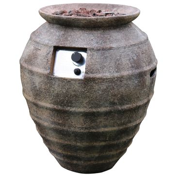 Elementi Fire Pompeii Round Liquid Propane Fire Column in Brown, , large