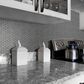 Shaw Geoscape Hexagon Dark Grey 11.22" x 10.43" Ceramic Mosaic Sheet, , large