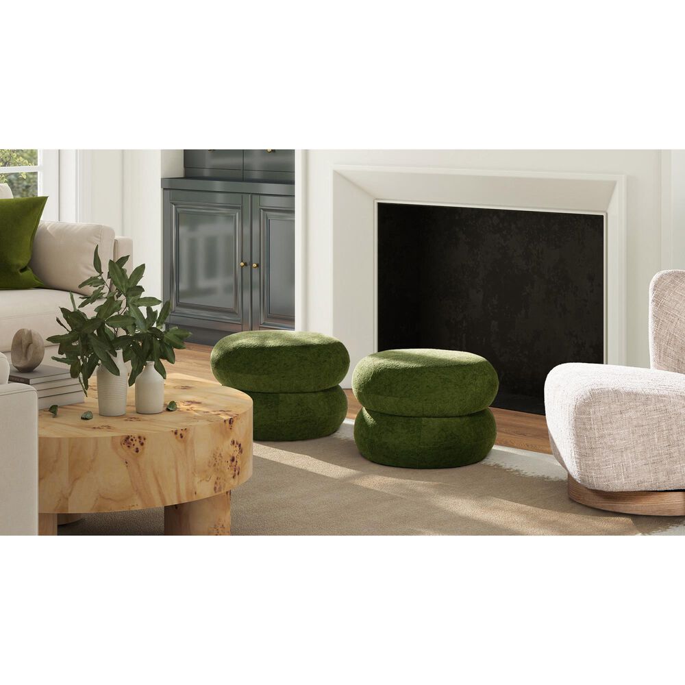 Jennifer Taylor Home Nest Pouf in Moss Green, , large
