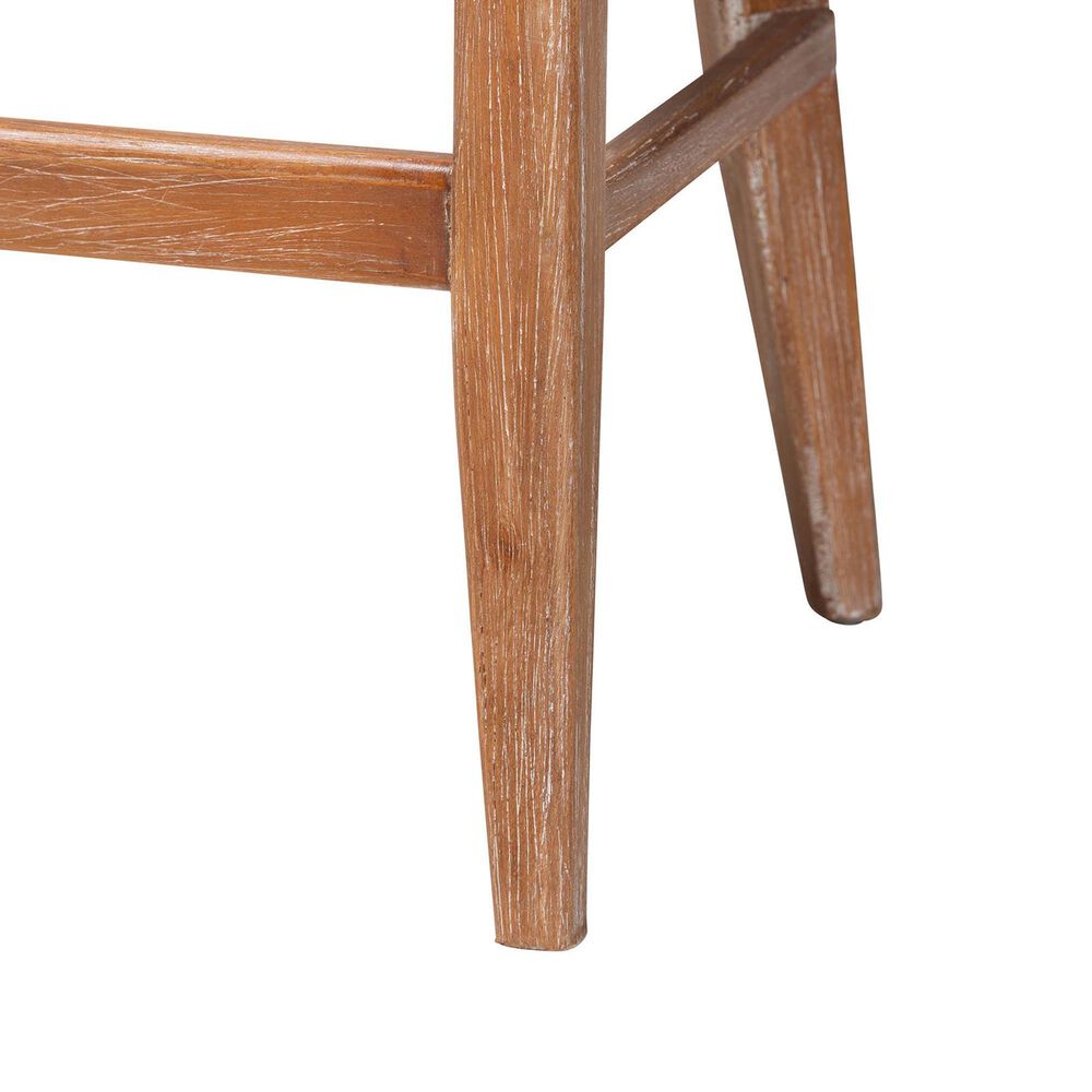 Baxton Studio Jasper Bar Stool in White Wash, , large