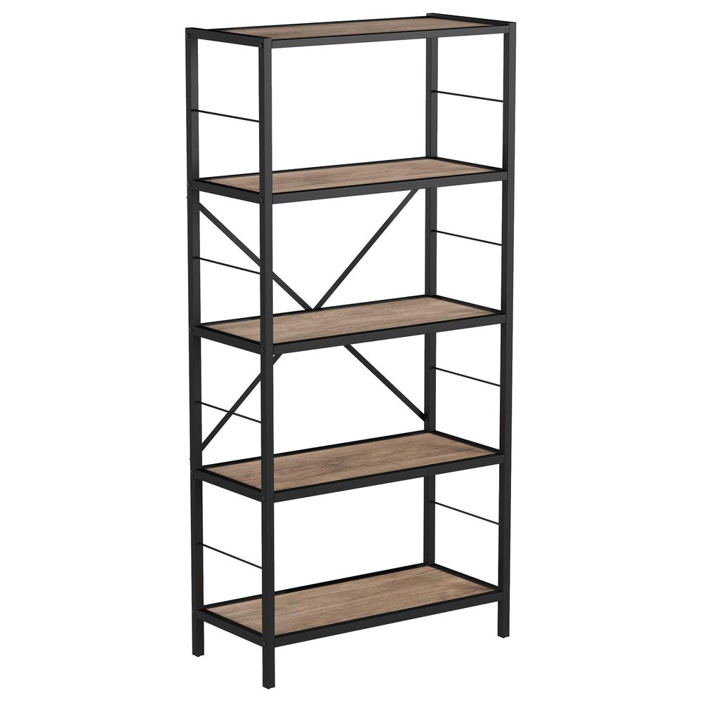 Timberlake Hastings Home 5-Tier Bookcase in Brown and Black , , large