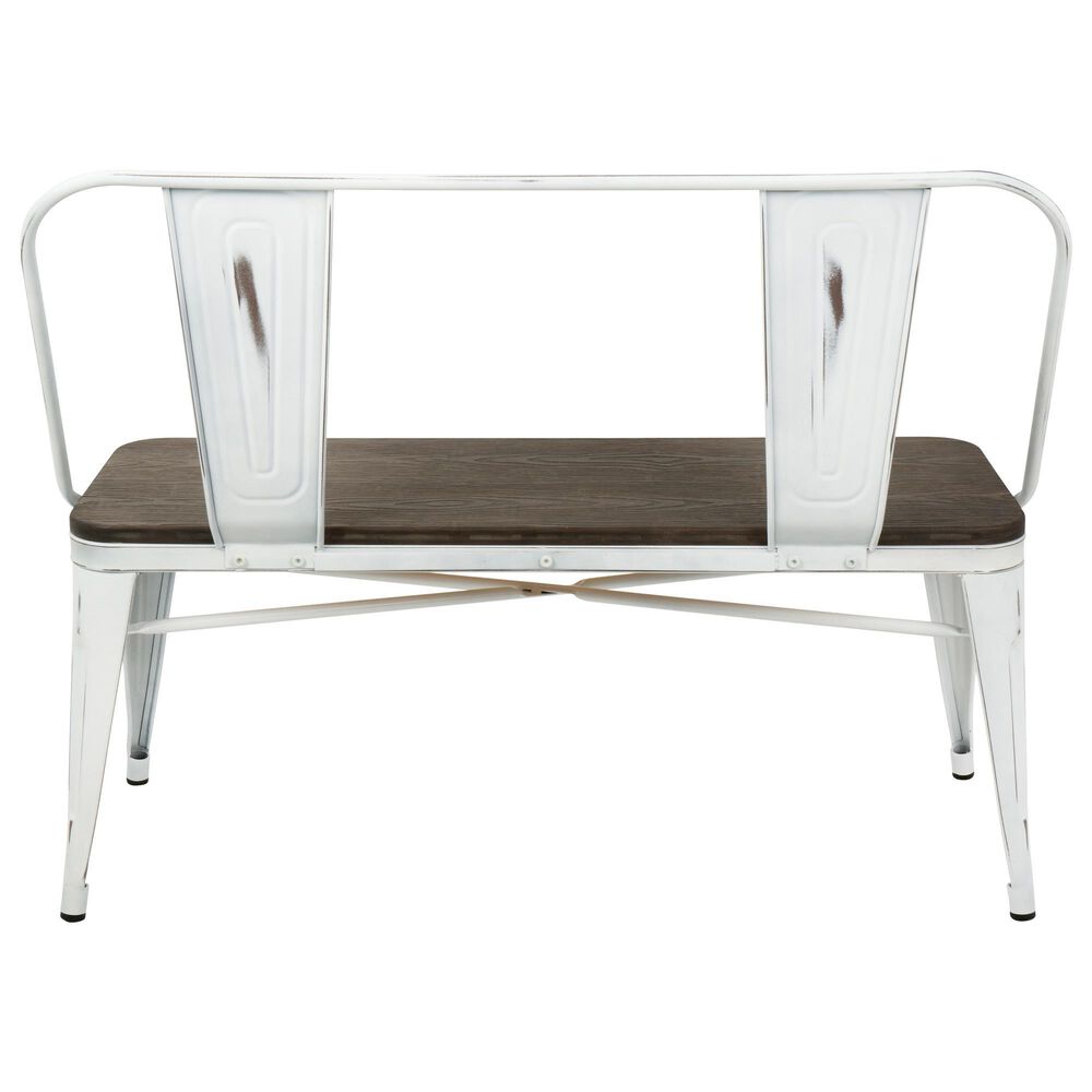 Lumisource Oregon Bench in Espresso and White, , large