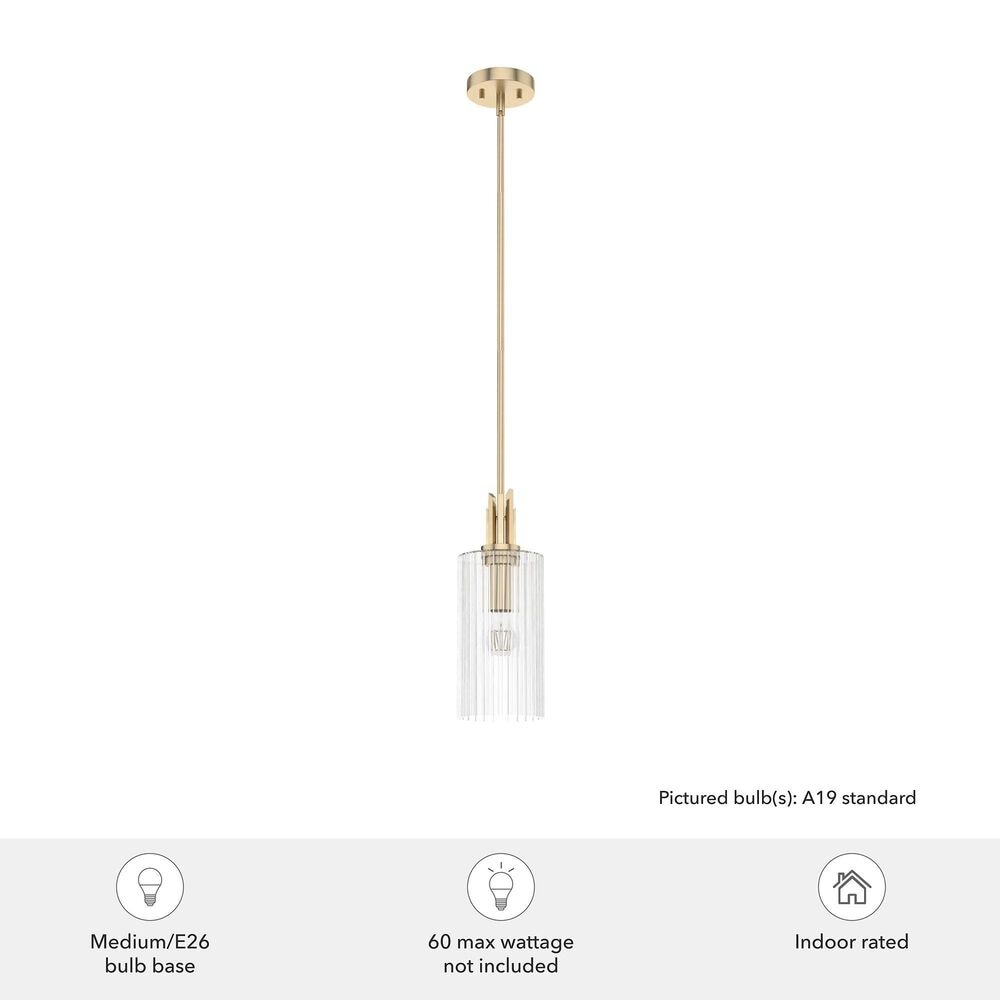 Hunter Gatz 1-Light Mini Pendant in Alturas Gold, , large