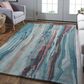 Feizy Amira 10" x 14" Teal and Multicolor Area Rug, , large