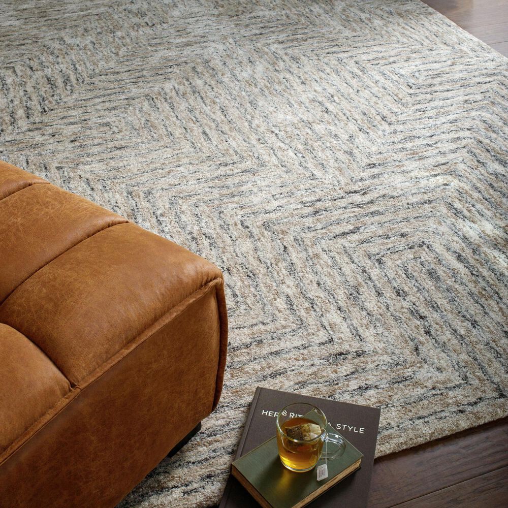Surya Falcon Light Gray, Taupe and Dark Brown 8&#39; x 10&#39; Area Rug, , large