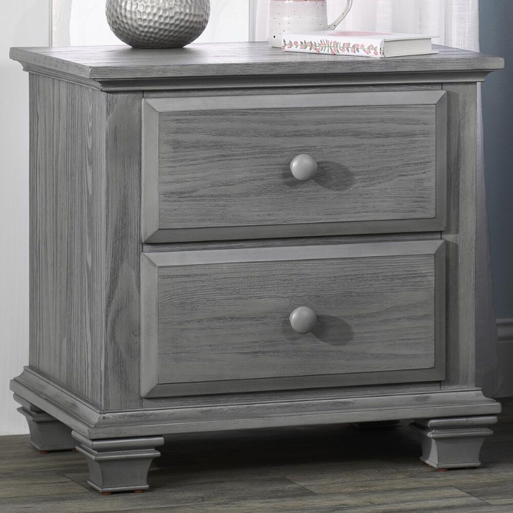 Oxford Baby Kenilworth 2Drawer Nightstand in Graphite Gray NFM