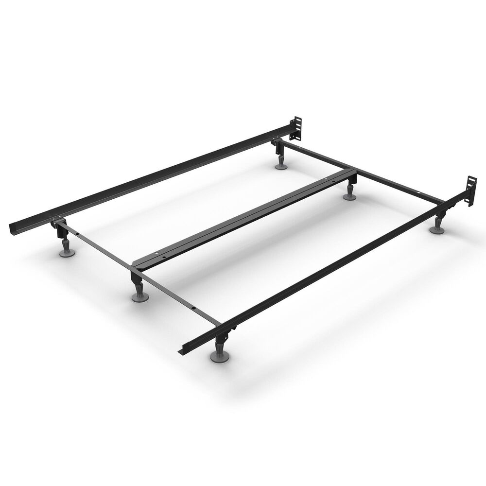 Glideaway Full Premium Bed Frame with Double Rail Center Support in Black, , large