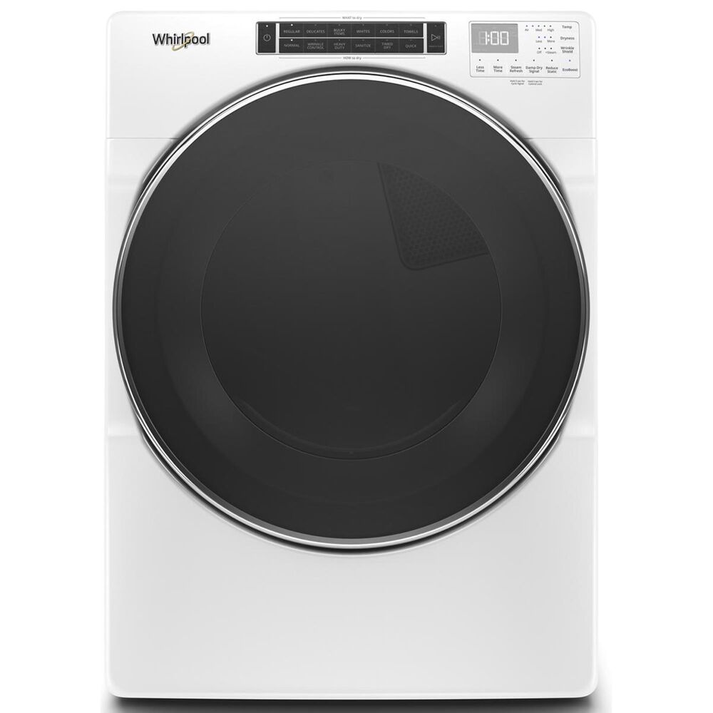 Whirlpool 7.4 Cu. Ft. Electric Dryer with Steam in White, , large