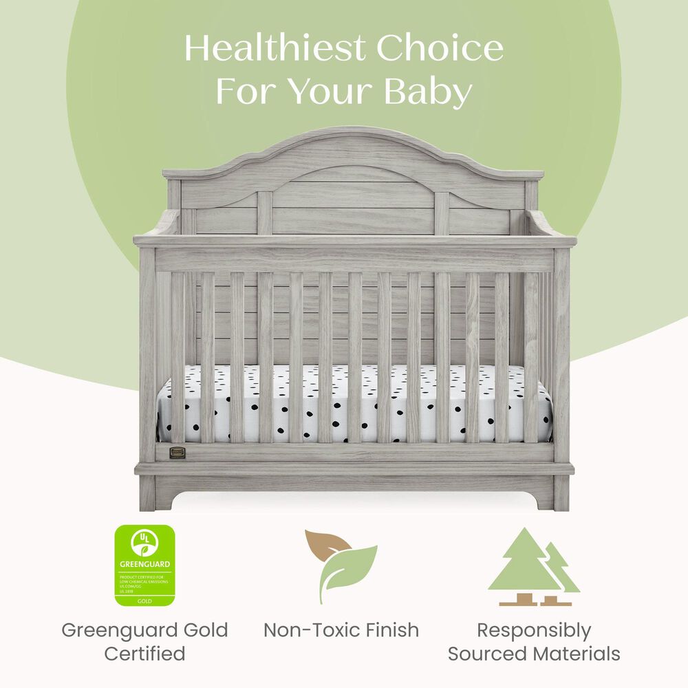 Delta Children Asher 6-In-1 Convertible Crib in Rustic Mist, , large