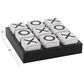 Maple and Jade 4" x 14" Tic Tac Toe Game Set in Black and White, , large
