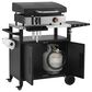 HOMLUX 45" Outdoor Kitchen Island in Black and Stainless Steel, , large