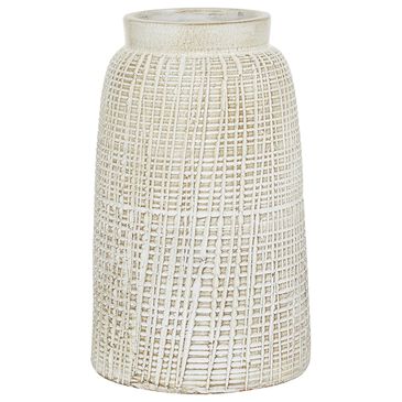 Maple and Jade 11" x 7" Coastal Vase in Distressed White, , large