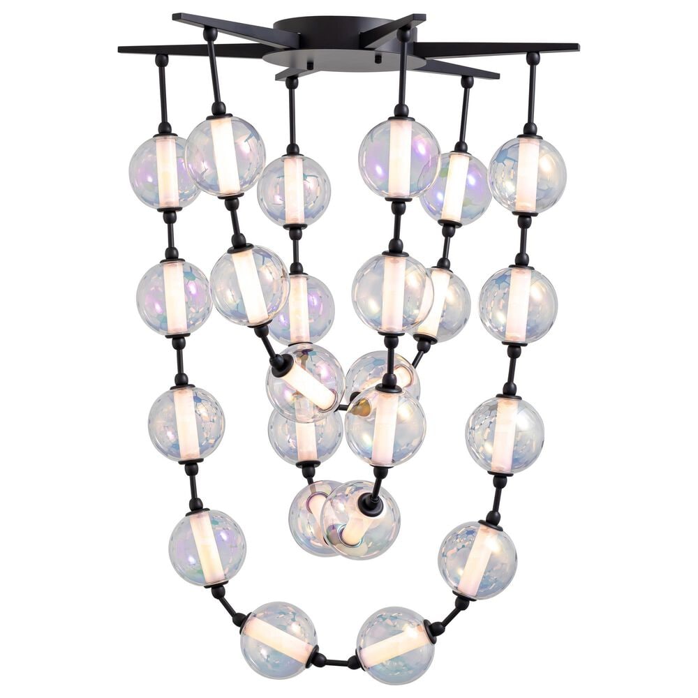 Golden Lighting Pearla 28" LED Pendant in Matte Black, , large