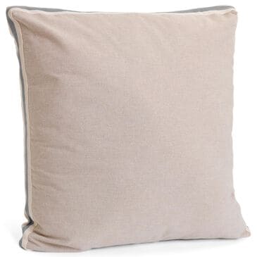 Accents DeVille Twill 24" Square Throw Pillow in Natural and Dusty Blue, , large
