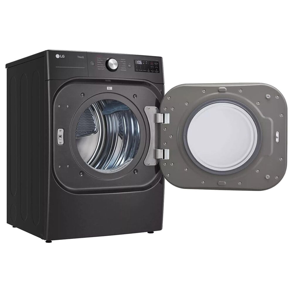 LG 5.2 Cu. Ft. Smart Front Load Washer and 9 Cu. Ft. Front Load Gas Dryer Laundry Pair with Pedestal Storage Drawers in Black Steel, , large