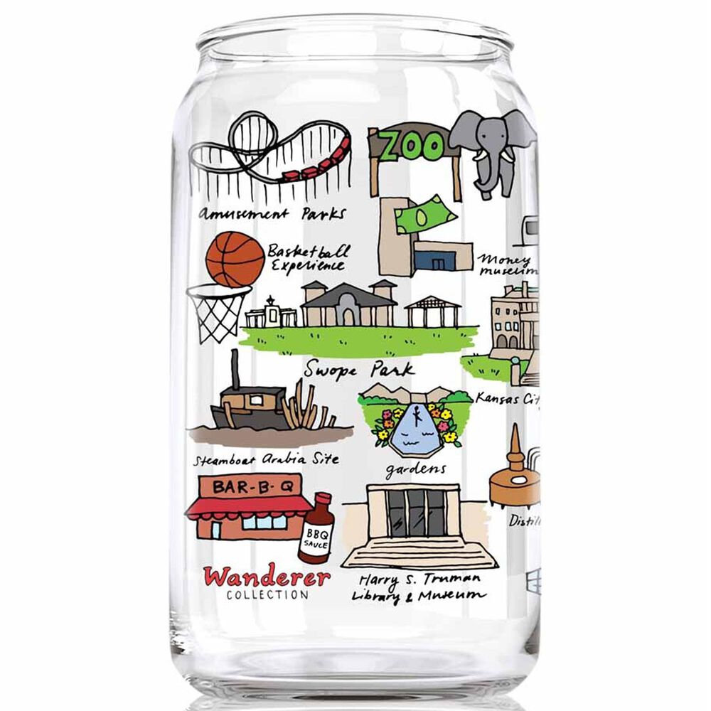 1 Brilliant Gift Wanderer Kansas City MO 16 Oz Can Glass, , large