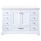 Lexora Home Dukes 48" Single Bathroom Vanity in White with 2 cm White Cultured Marble Top and Rectangular Sink, , large