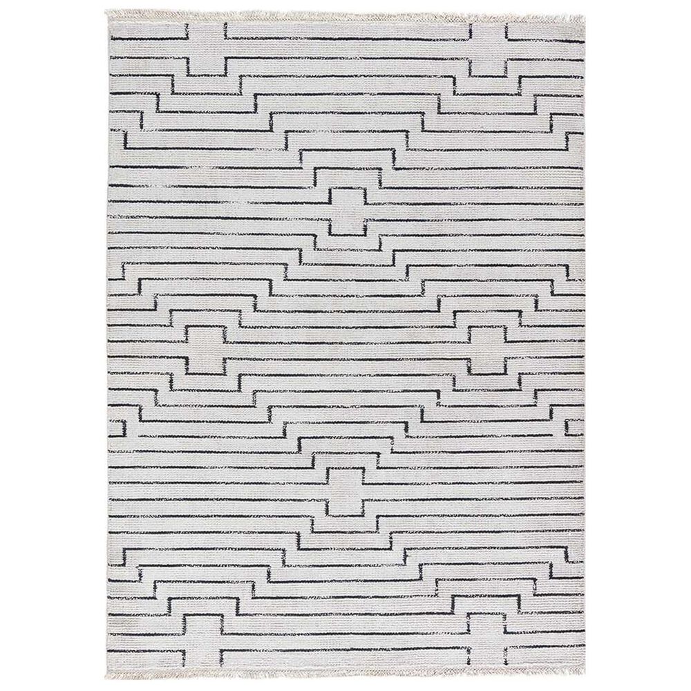Jaipur Satellite SAT02 5' x 8' Vaporous Gray and Raven Area Rug, , large
