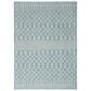 Nourison Positano Southwestern Aqua 9" x 12" Indoor/Outdoor Area Rug, , large