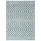 Nourison Positano Southwestern Aqua 9" x 12" Indoor/Outdoor Area Rug, , large