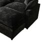 HOMLUX 107.87" Ultra-Comfort Chenille Sectional Sofa Set in Balck, , large