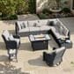 HOMLUX 11-Piece Patio Sectional Set in Beige, , large