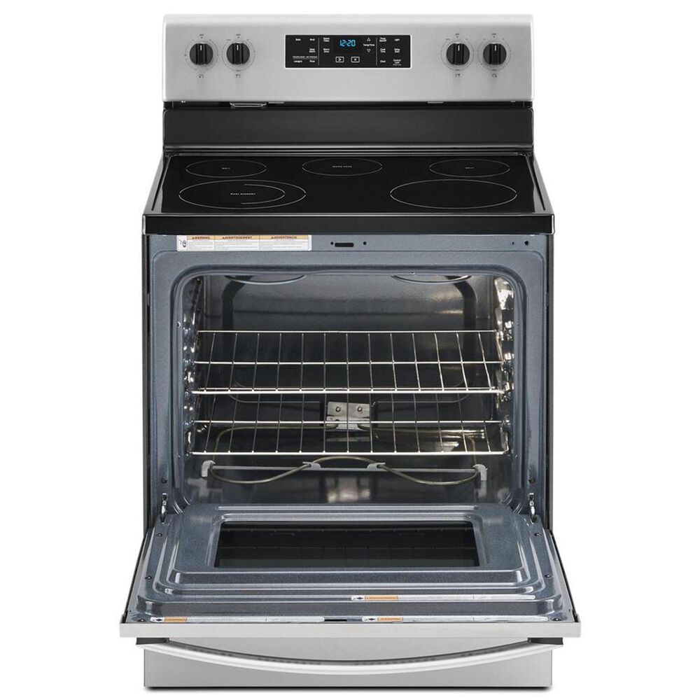 Whirlpool 5.3 Cu. Ft. Electric Range with Frozen Bake in Stainless Steel Nebraska Furniture Mart