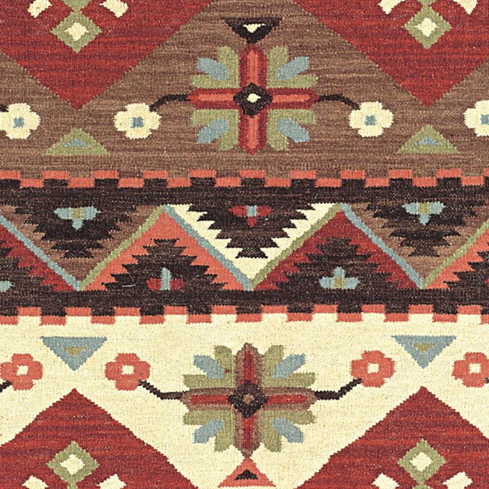 Surya Jewel Tone JT-8 8" x 11" Khaki, Red, Brown and Rose Area Rug, , large