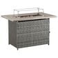 Sunwell Garden Rectangular Fire Pit Table in Gray, , large