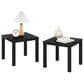 HOMLUX Classic Homey Square End Table in Black (Set of 2), , large