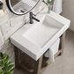 James Martin Vanities Auburn 31.5" Single Bathroom Vanity in Weather Timber with Glossy White Stone Composite Top and Rectangular Sink, , large