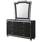 Pacific Landing Lorient Glam Dresser and Mirror in Black, , large