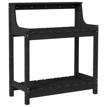 HOMLUX Outdoor Storage Potting Bench in Black, , large