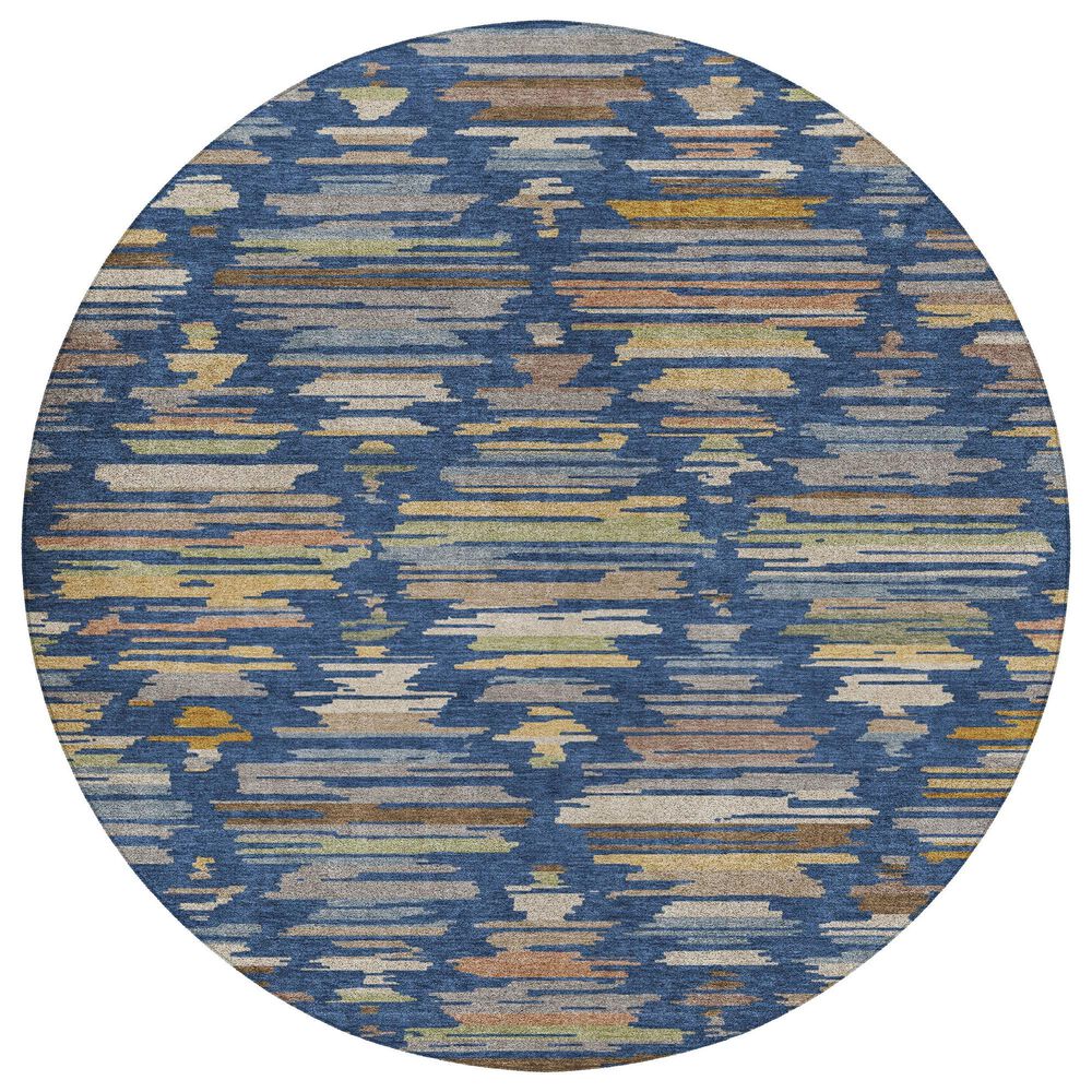 Dalyn Rug Company Kenner KN2 Navy 8" Round Area Rug, , large