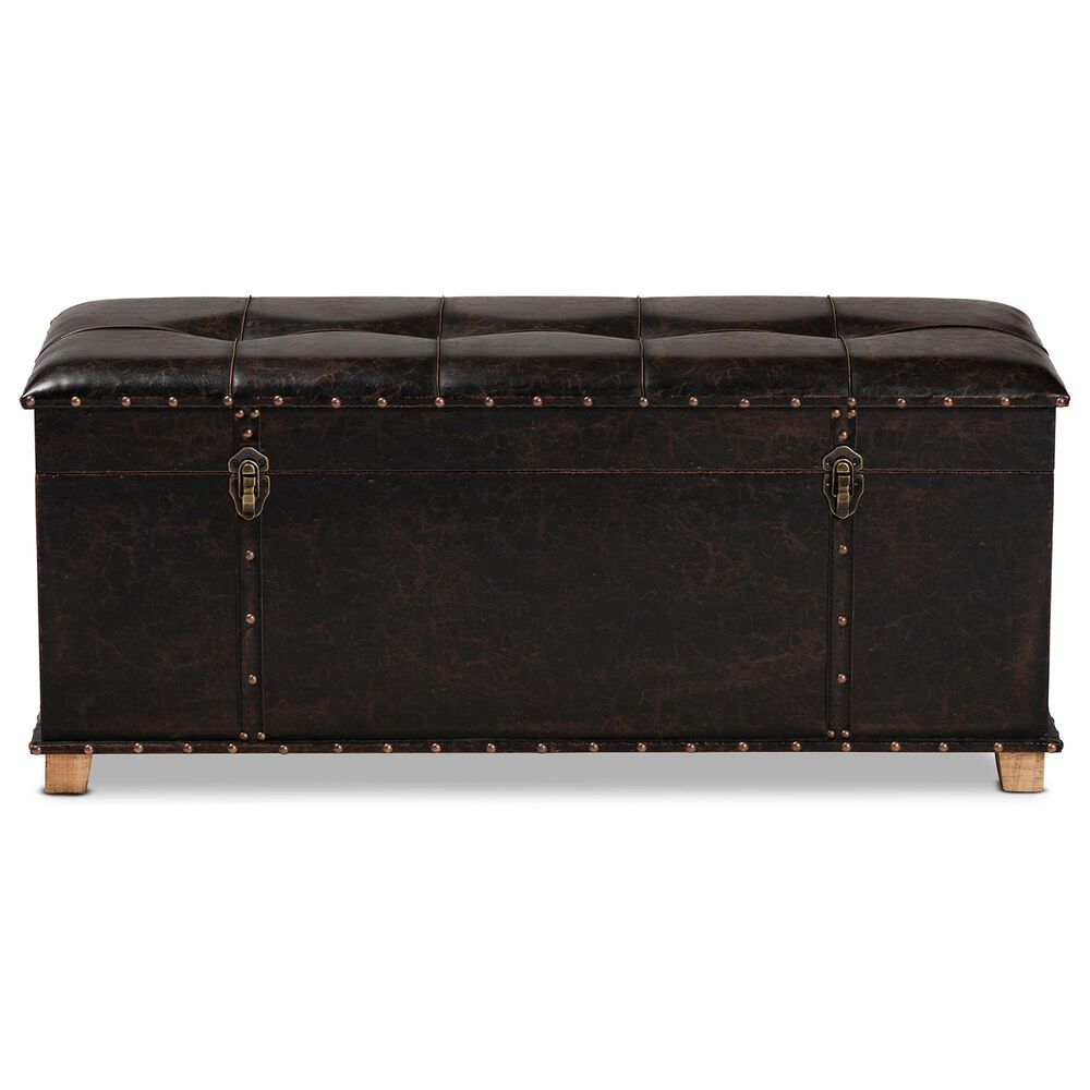 Baxton Studio Janna Storage Ottoman in Dark Brown, , large