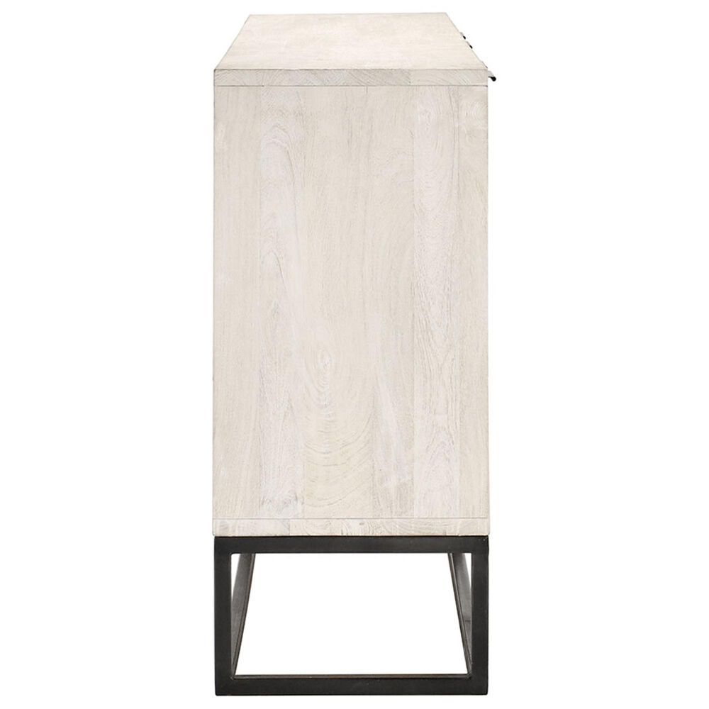 Classic Home Flint 4-Door Sideboard in Coastal White and Black, , large