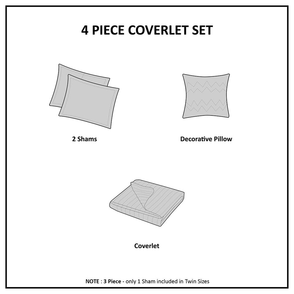 Hampton Park Nash 3-Piece Twin Reversible Quilt Set in Green, Orange, Blue and Grey, , large