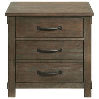 Mayberry Hill Scott 3 Drawer Nightstand with USB in Dark Walnut