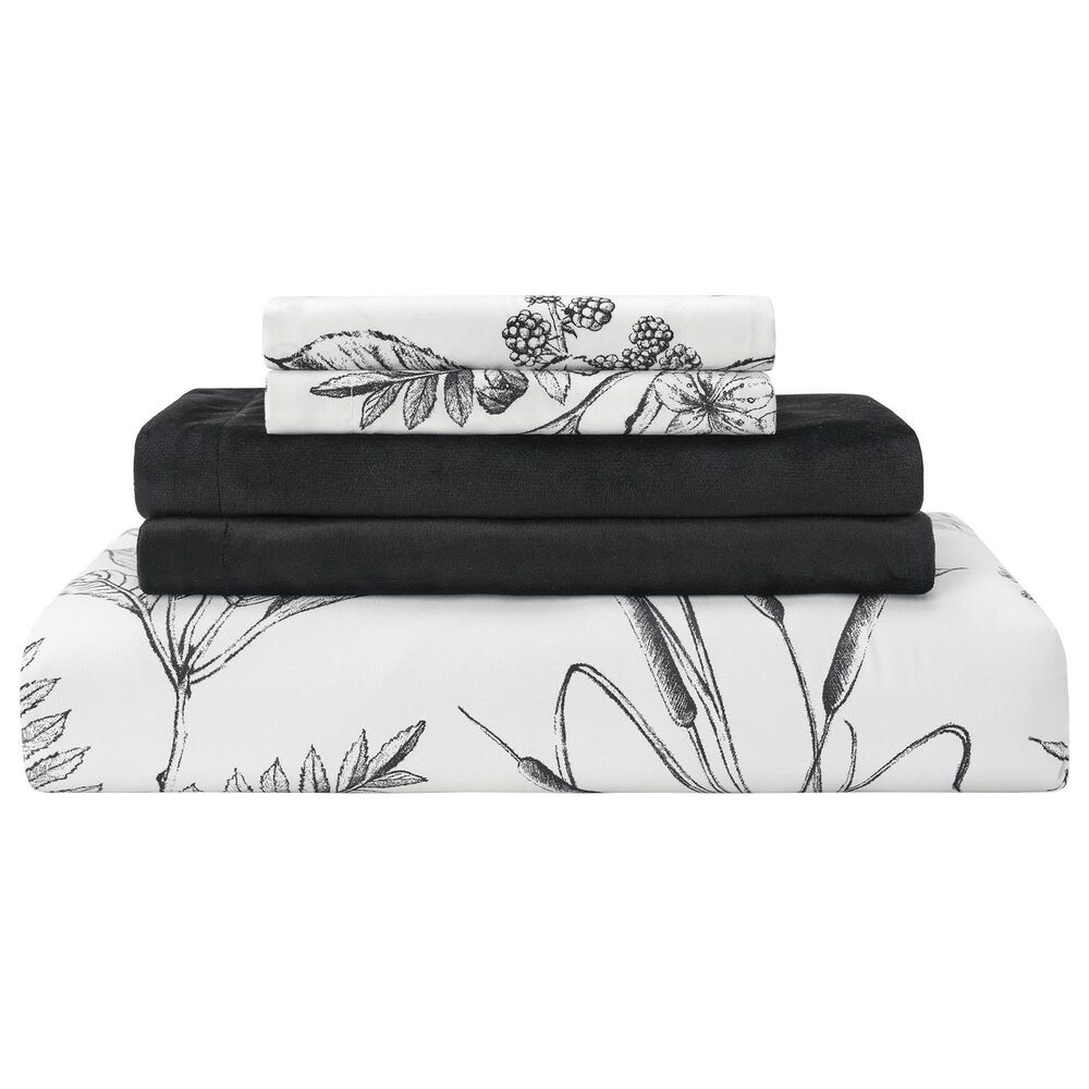Grove 5-Piece King Duvet Cover Set in Black and White, , large