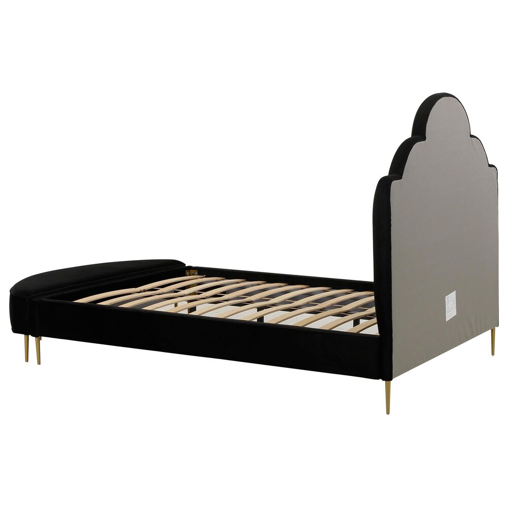 Tov Furniture Bianca Queen Upholstered Platform Bed in Black NFM