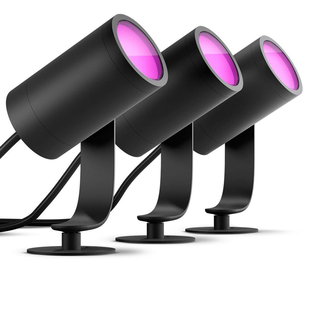 Philips Hue Lily Outdoor Spotlight &#40;3 Pack&#41; + Extension Kit, , large