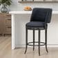 Armen Living Torres Counter Height Stool with Night Life Blue Upholstery in Antique Pewter, , large
