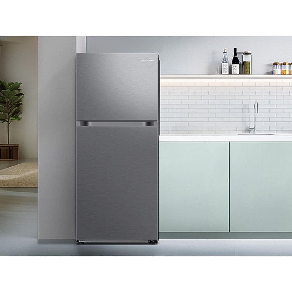 Samsung Bespoke AI 18 Cu. Ft. Top Freezer Refrigerator with All-Around Cooling in Stainless Steel, , large
