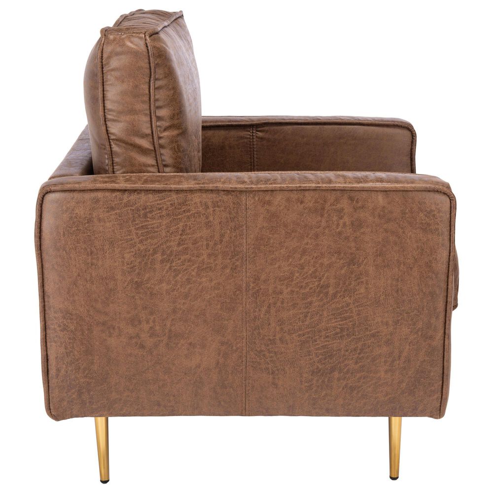 Safavieh Carlotta Accent Chair in Brown, , large