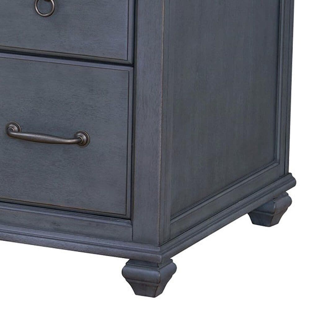 Legends Furniture Americana Executive Desk in Corduroy Blue, , large