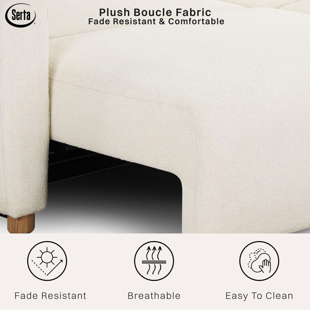 Lifestyle Solutions Galloway Convertible Sofa in Ivory, , large