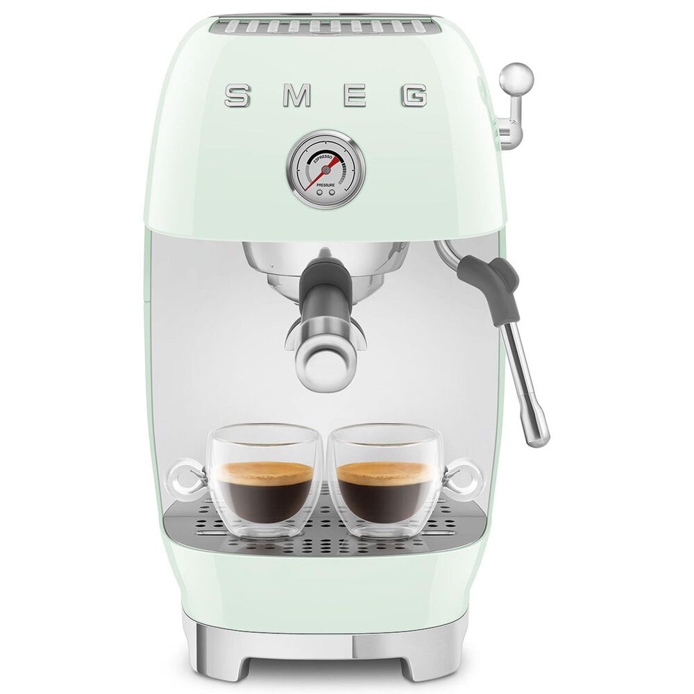 SMEG Retro Style 47 Oz Espresso and Cold Brew Coffee Machine in Pastel Green, , large