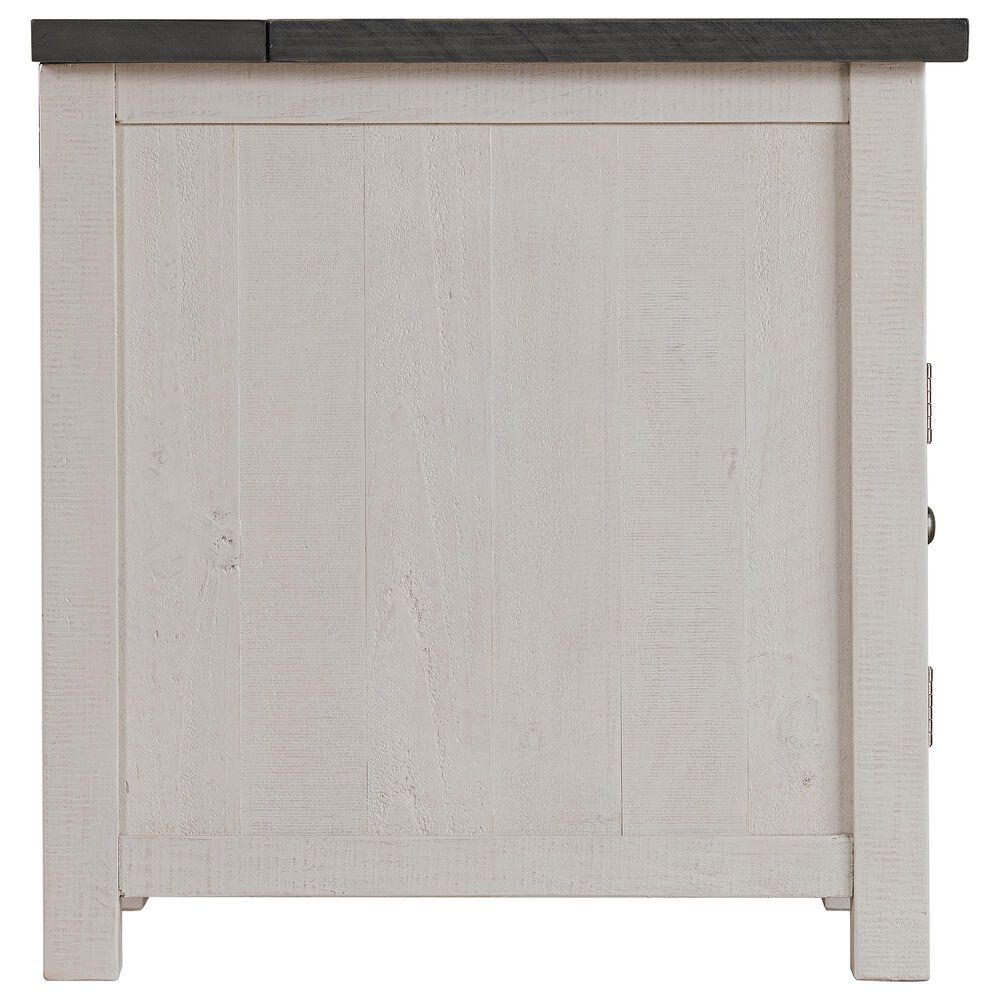 Martin Svensson Home Monterey Power Chairside Table in White Stain and Grey, , large
