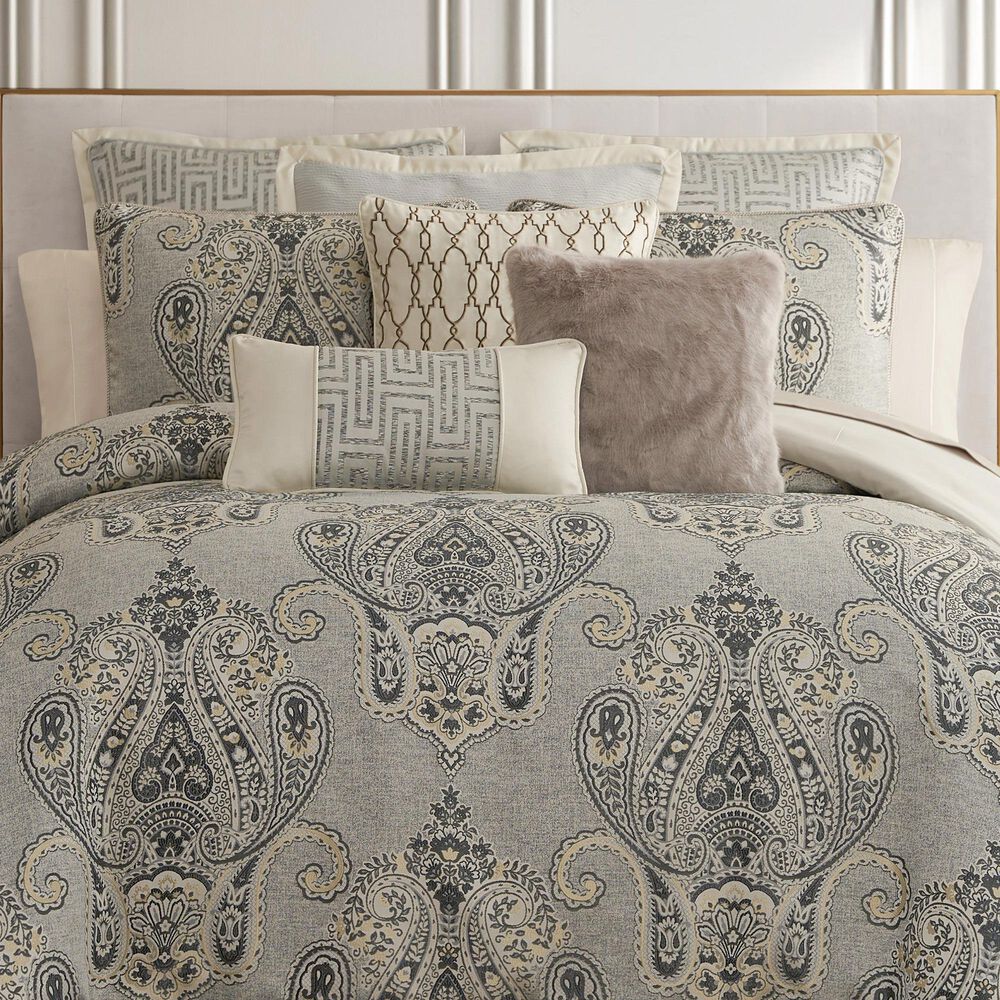 BCP Home Brosna 4-Piece Queen Comforter Set in Beige and Grey, , large