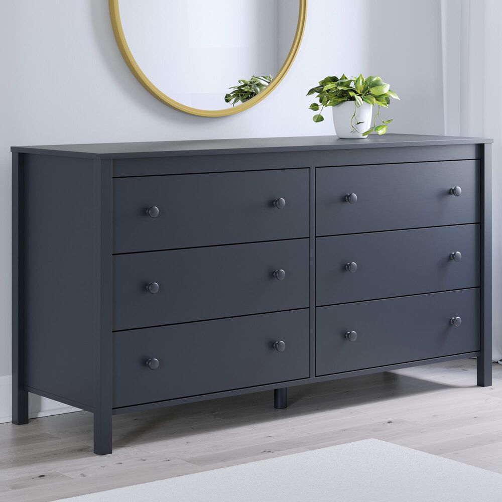Ashley Simmenfort 6-Drawer Dresser in Navy Blue, , large